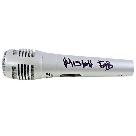 Mistah F.A.B. Signed Microphone Da Yellow Bus Rydah Hyphy Beckett FAB Autograph - Picture 4 of 7